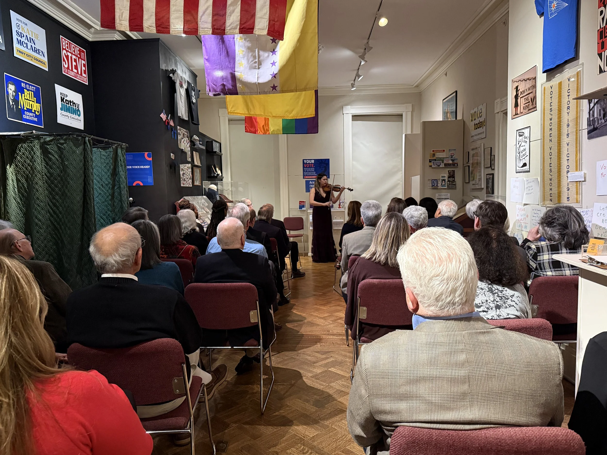 Gathering at the Hart Cluett Museum