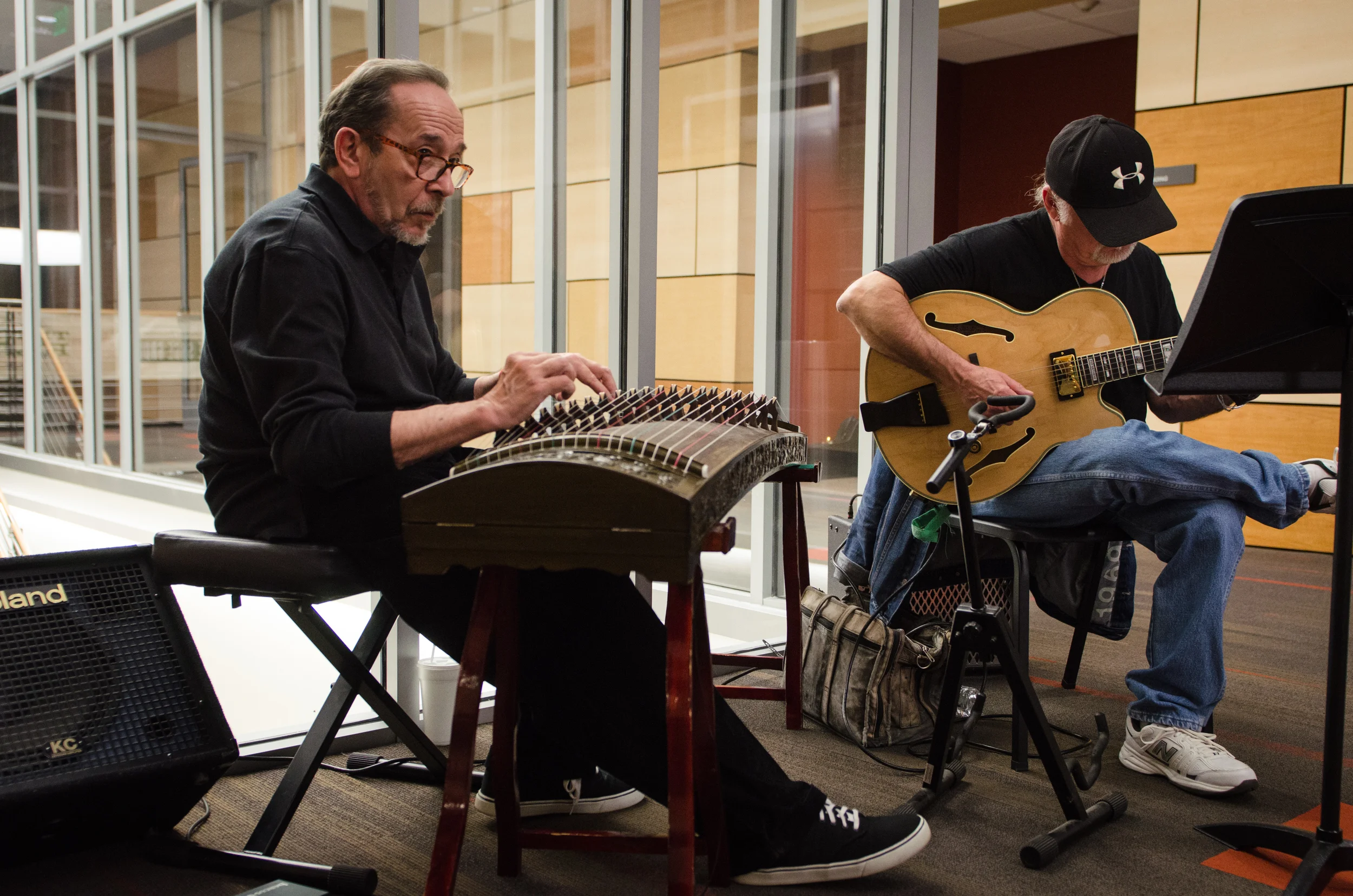 A Jazz duo set the mood in the M Street sponsored VIP room