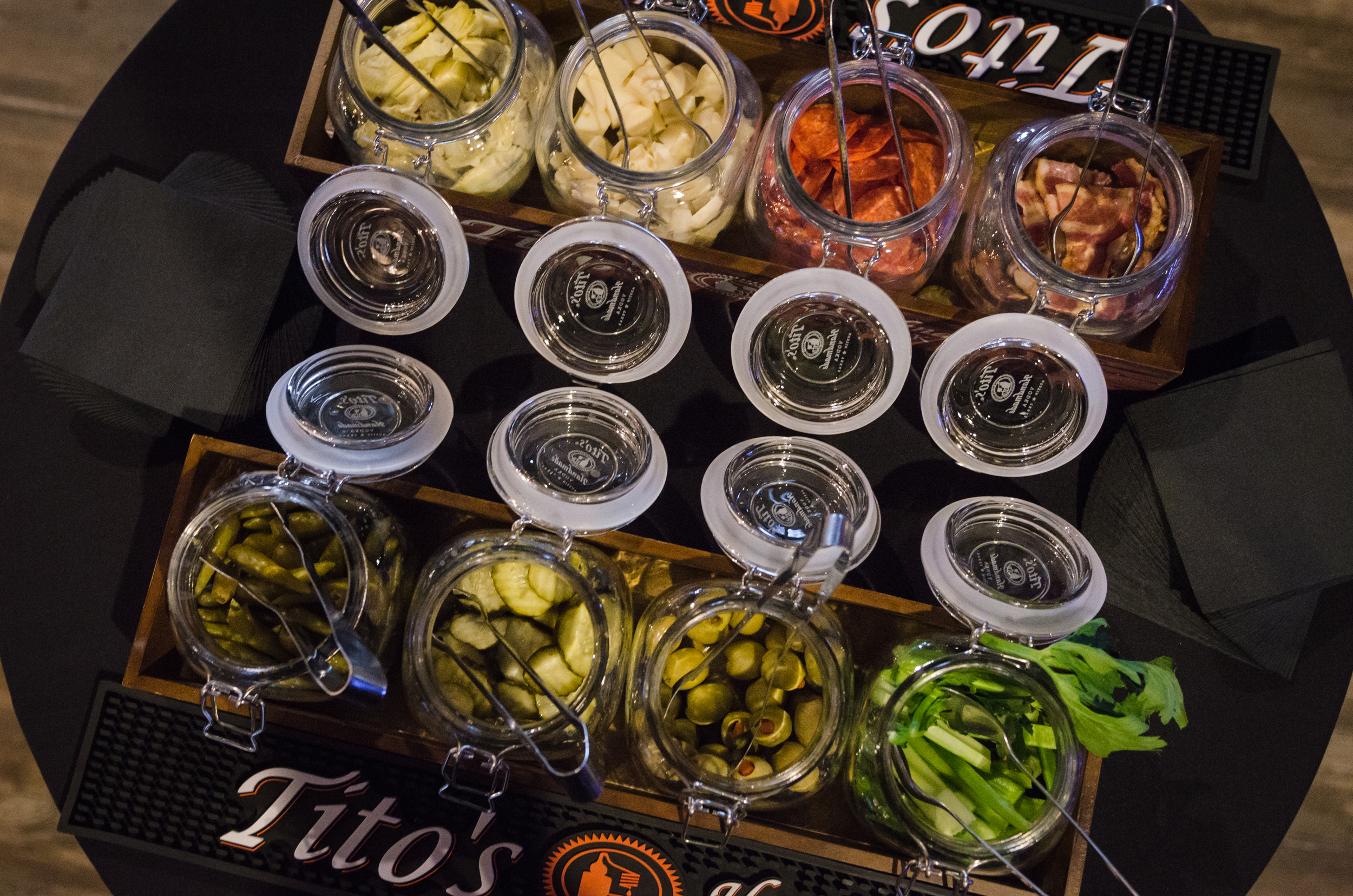 The Tito 's bloody mary bar was a huge hit!