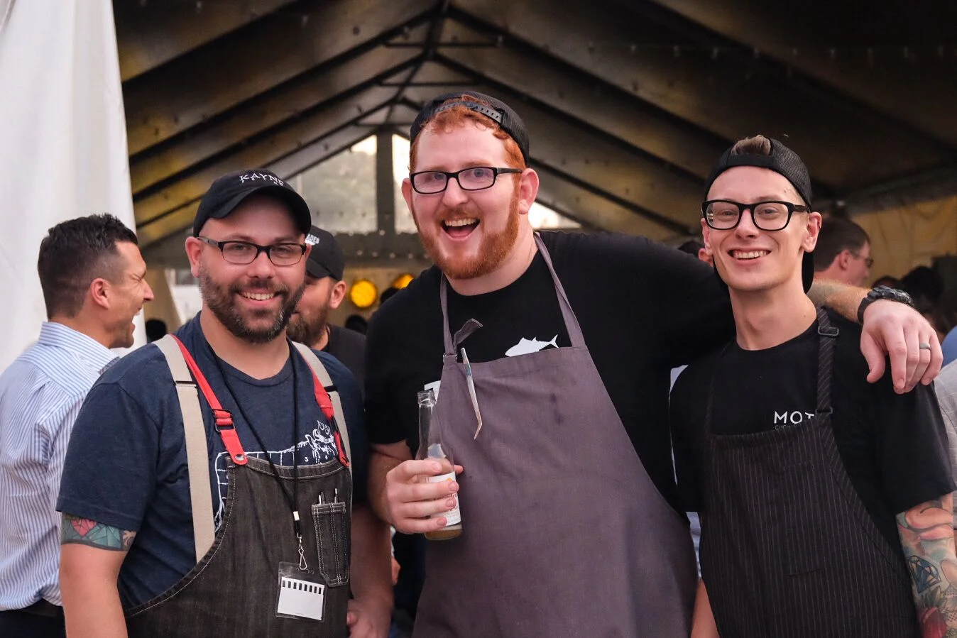 Director of Culinary Operations, Chef Bob (left), Executive Chef of Virago, Andrew (middle), and Chef Luke (right)