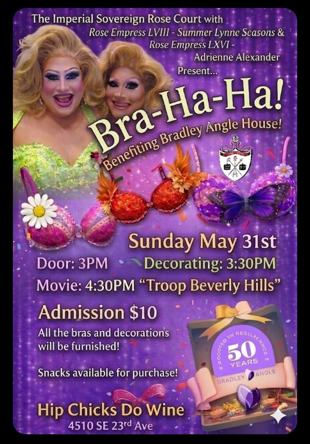 Bra-Ha-Ha!--Benefitting Bradley Angle House