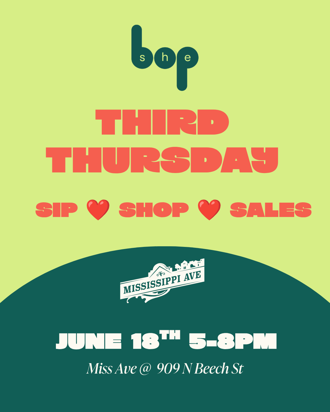 Third Thursday at SheBop on Mississippi Avenue