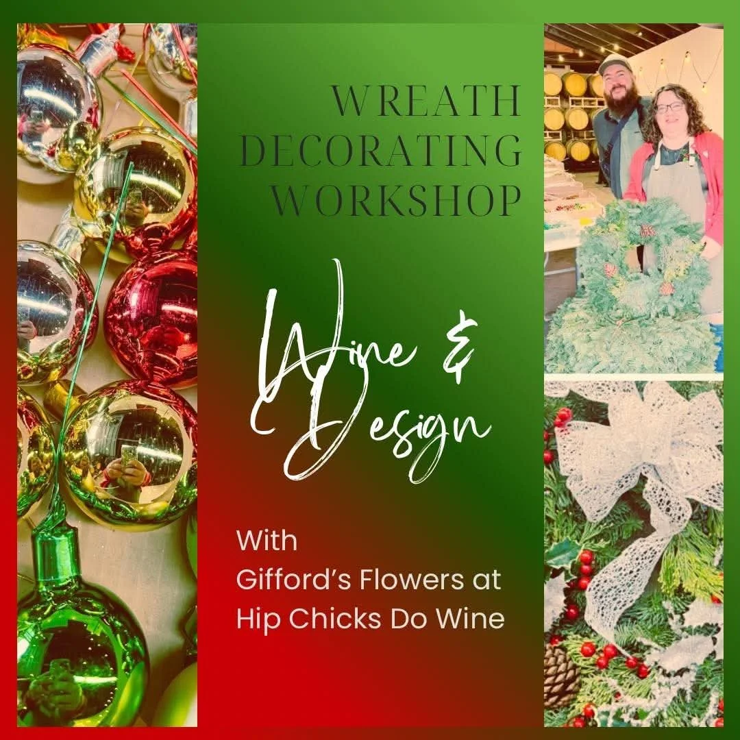 Wine &amp; Design: Wreath Decorating Class 