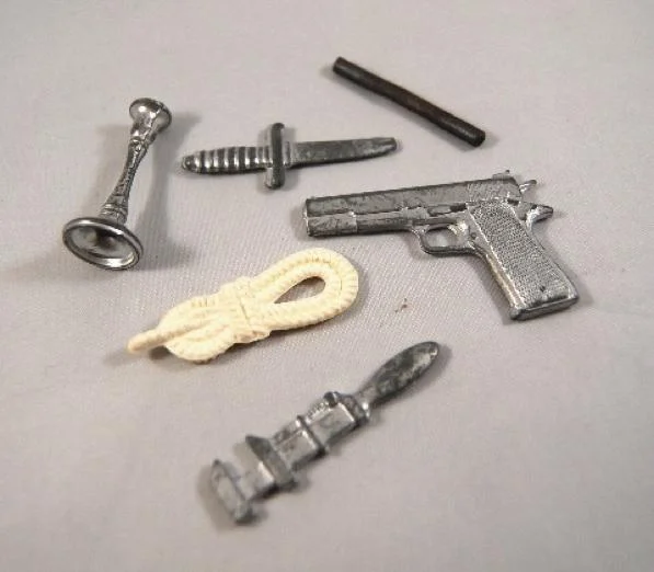 Though the murder weapons are as readily identifiable.