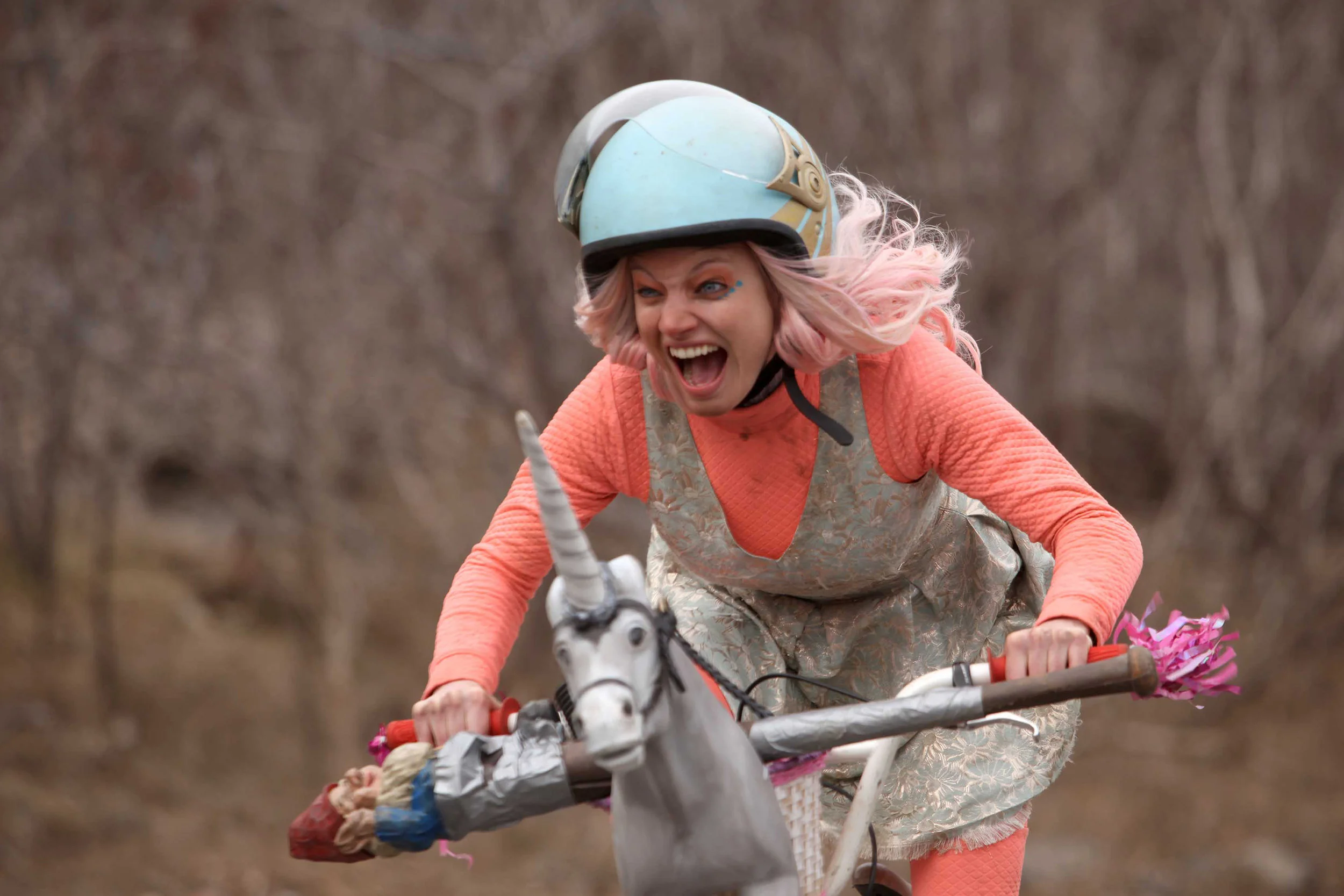 Is there anything better than hitting kickers on a unicorn bike?