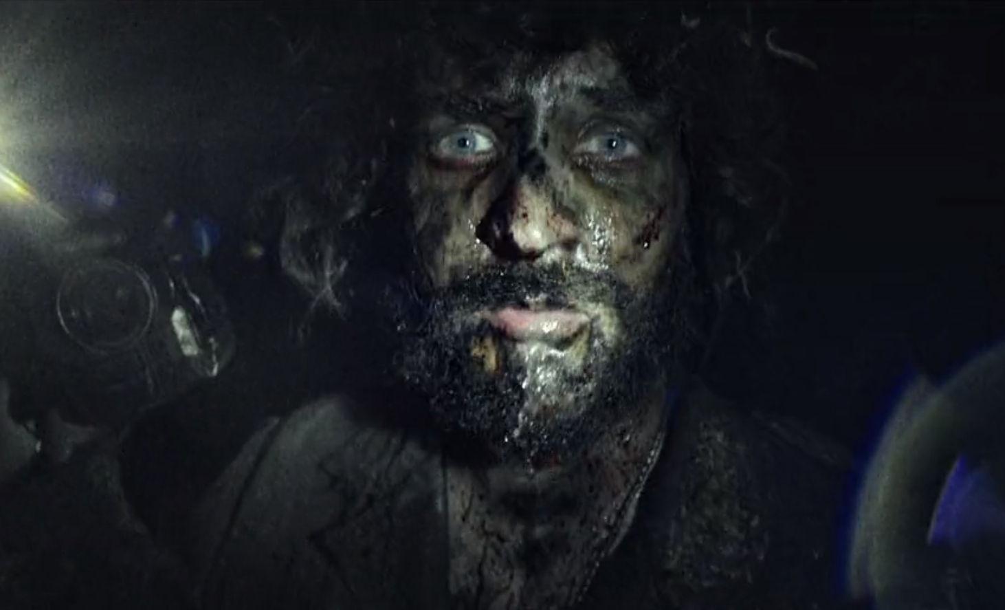 Either Lane is one of those dudes who can grow a full beard in a few hours or he's been trapped in here for a while.