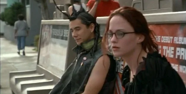Just your average punk rocker who loves rubbing ice on his nipples waiting for the bus. Nothing weird about that.