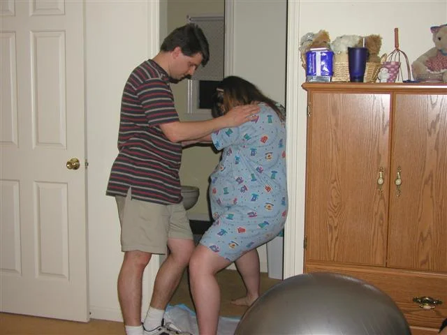 3:21 am Contractions start to hurt - not horrible, but not tons of fun either!
