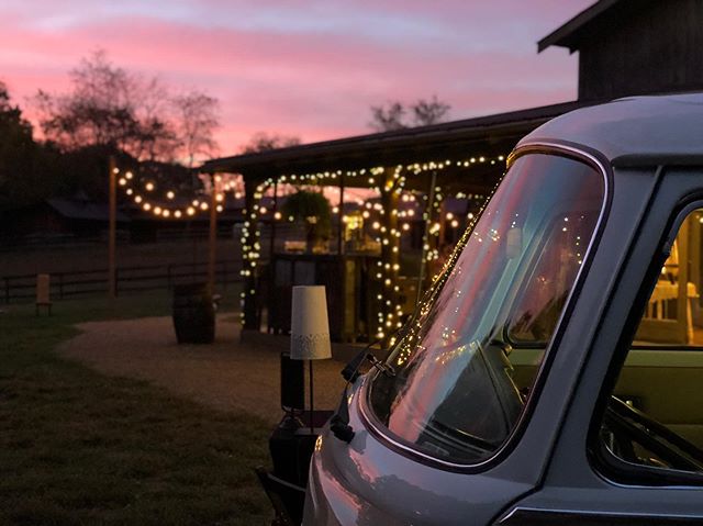 The sunset did not disappoint for Noelle &amp; Orin&rsquo;s wedding tonight. Congratulations guys! Thanks so much for including The Bus Booth in your celebrations!

#thebusbooth #maggiethebus #vwbusphotobooth #ashevillewedding #wncwedding  #828isgrea