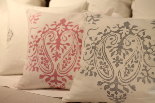 Paisley in Deep Pink and Silver