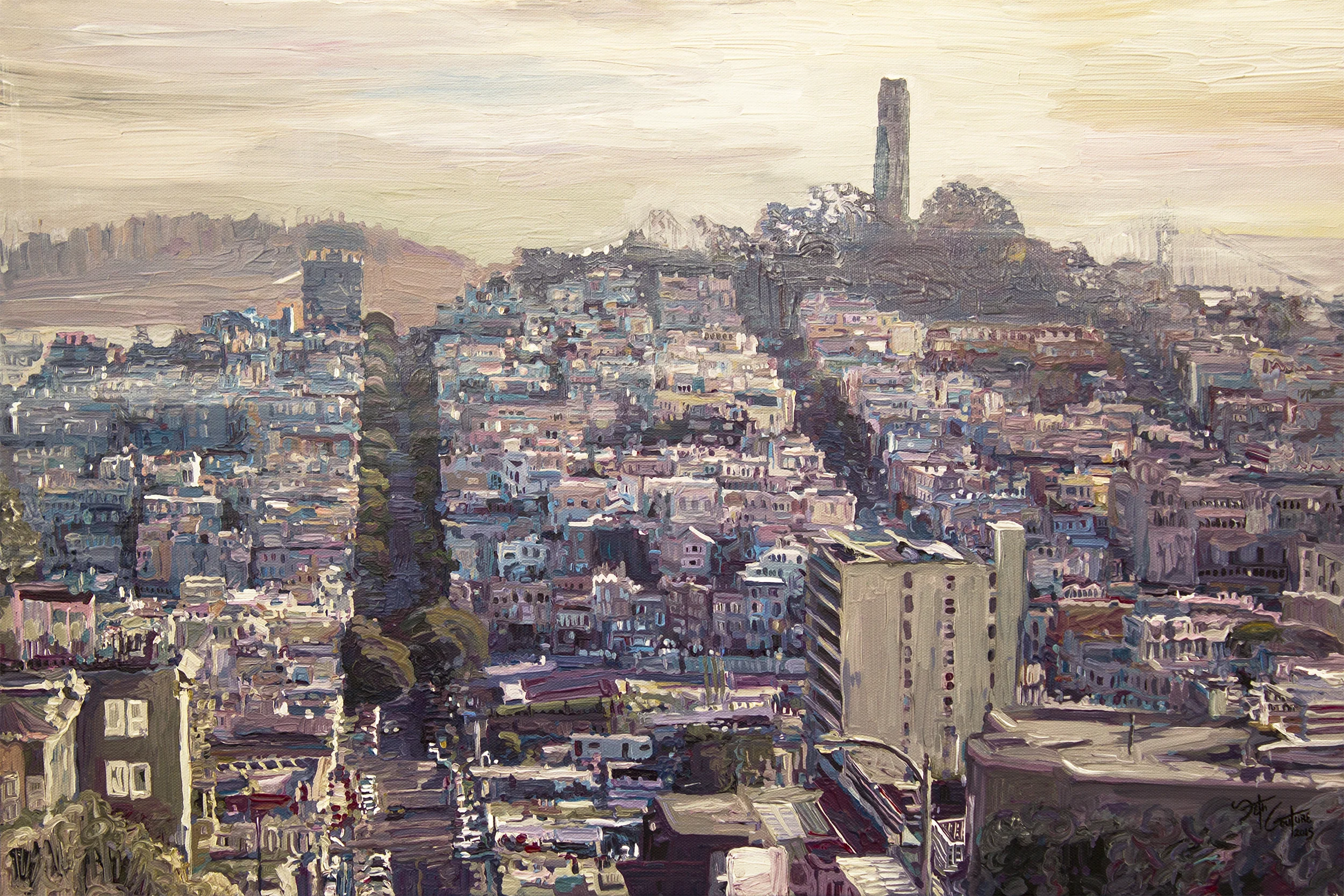 Coit Tower, Looking East from Lombard