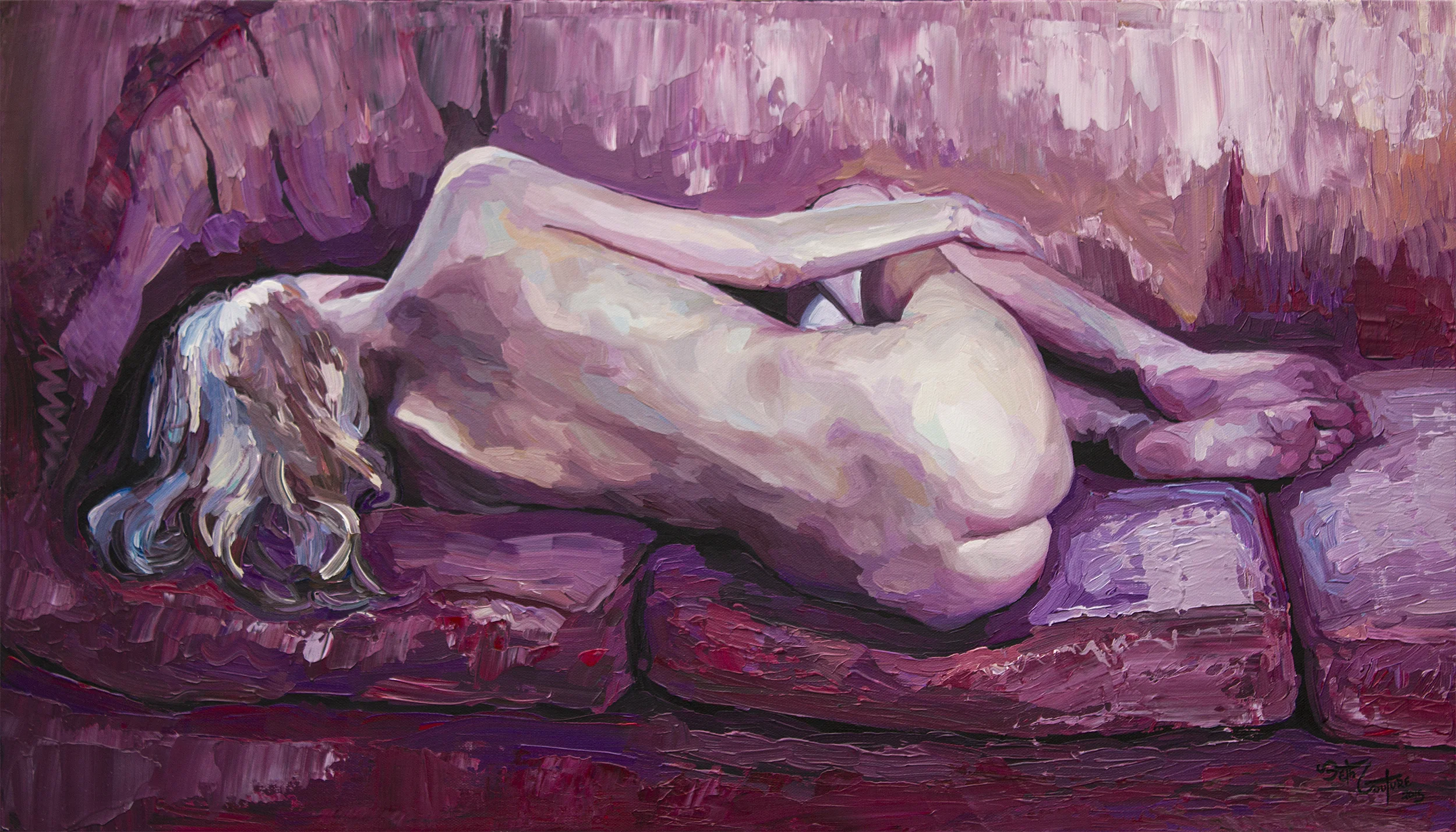 Nude Study in Crimson