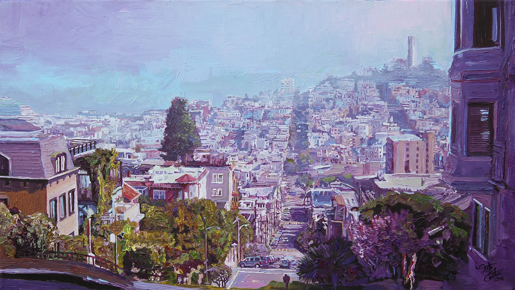 Magenta Morning From Lombard St