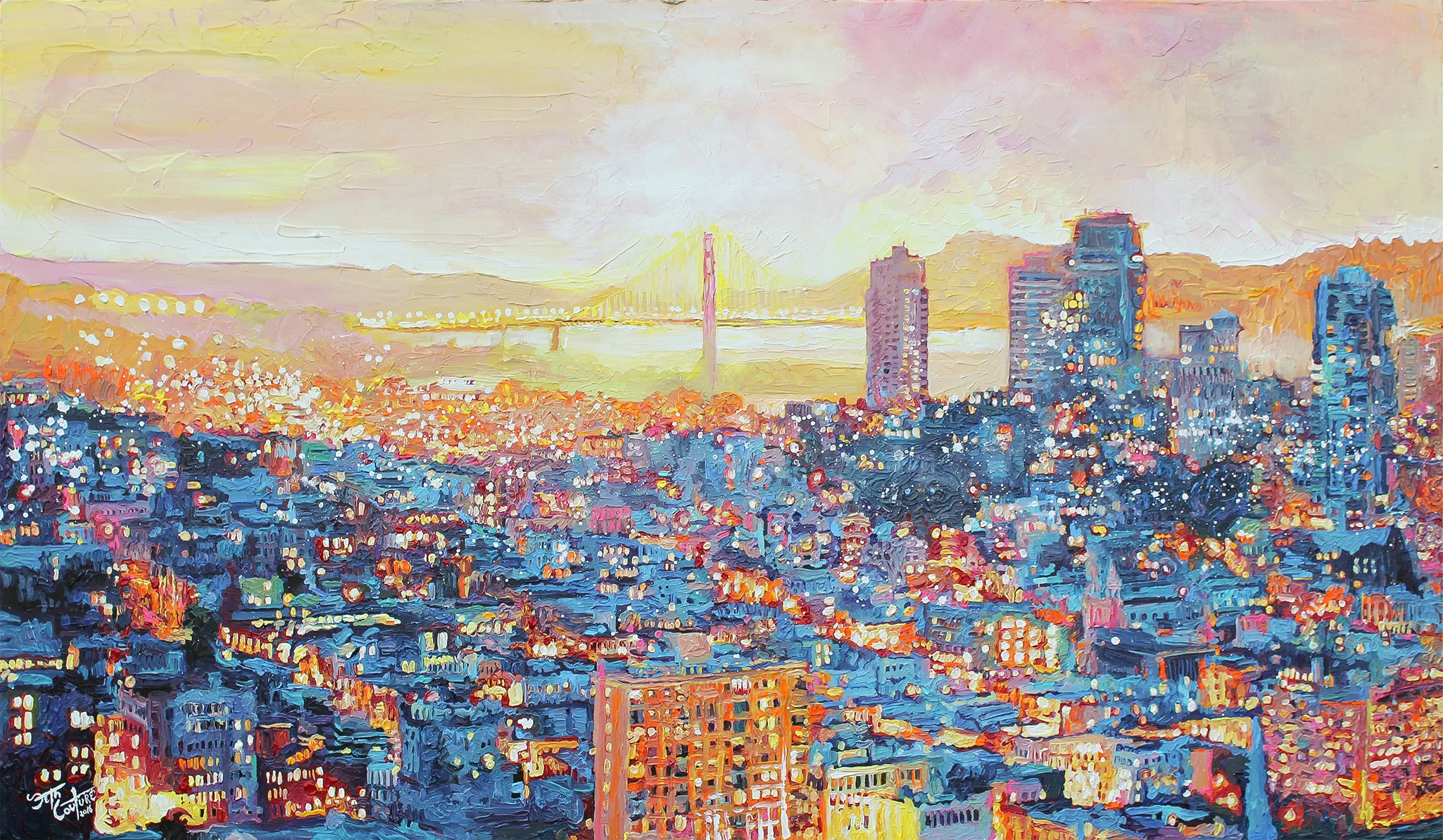 San Francisco, Under a Blue and Citrus Sunset