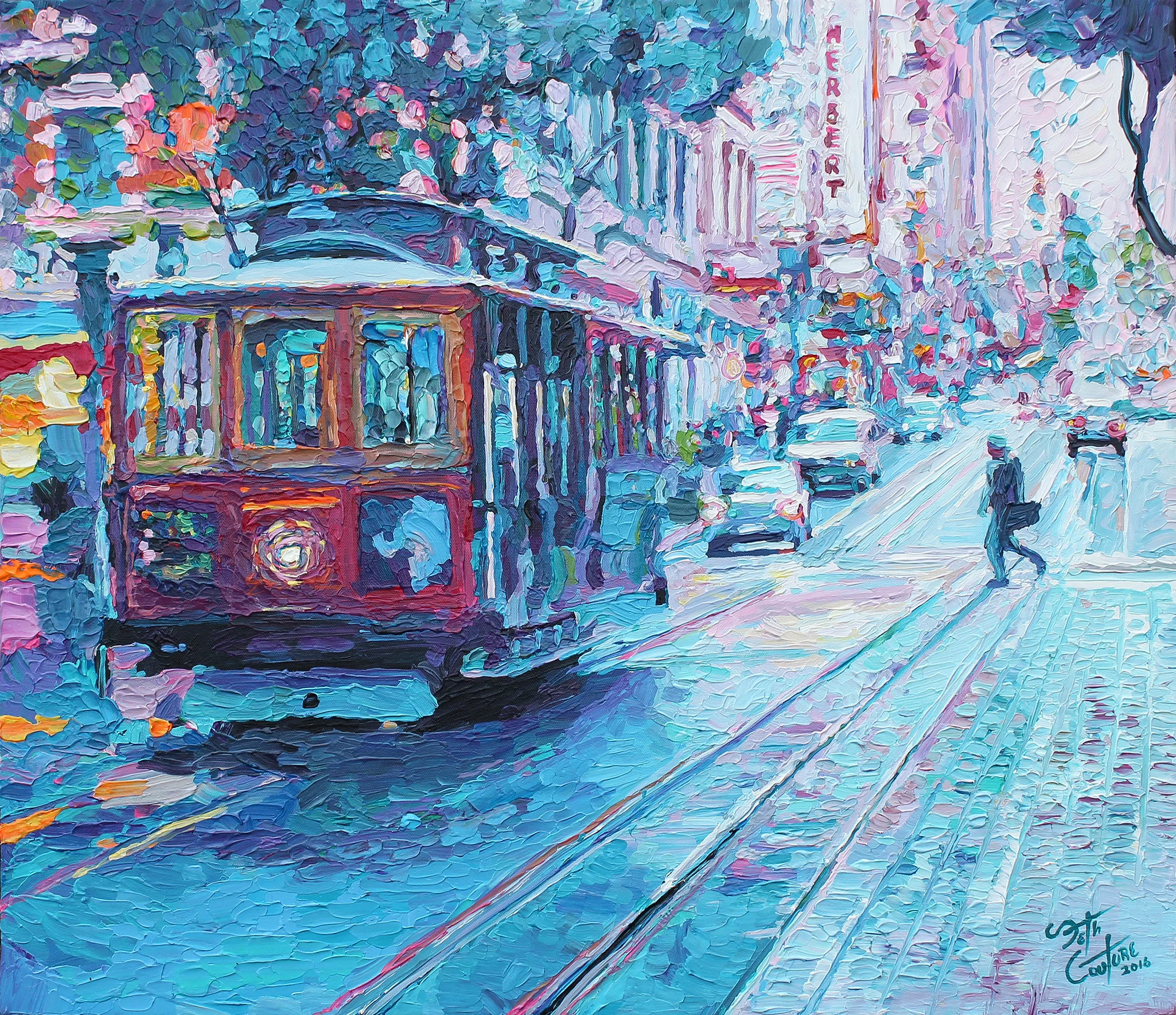 Crossing Powell, Before the Cable Car Leaves
