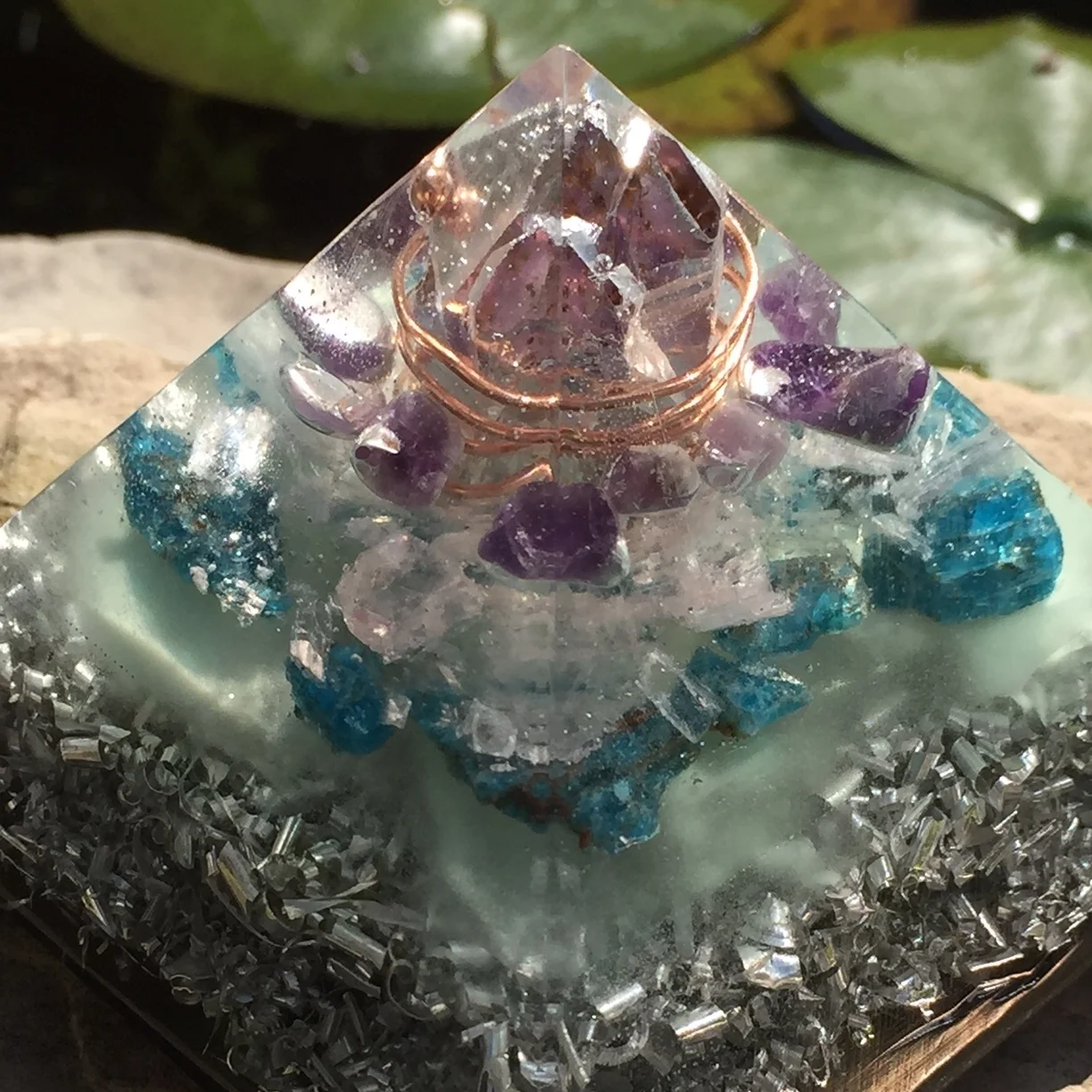 Purple and Teal Pyramid