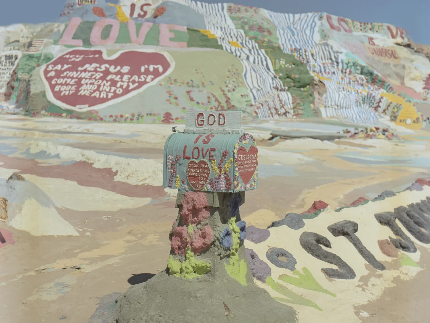 28 Aug 2016, Salvation Mountain, Niland, CA. Pentax 645, Ektar 100 @ 400, Developed (Unicolor) and Scanned by me.