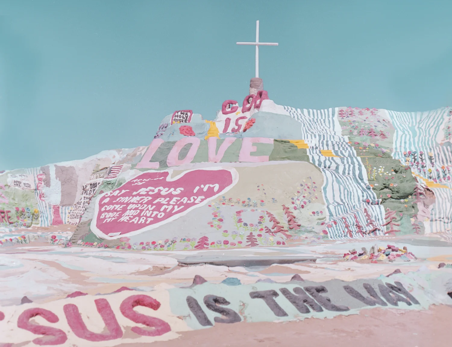 28 Aug 2016, Salvation Mountain, Niland, CA. Pentax 645, Ektar 100 @ 400, Developed (Unicolor) and Scanned by me.
