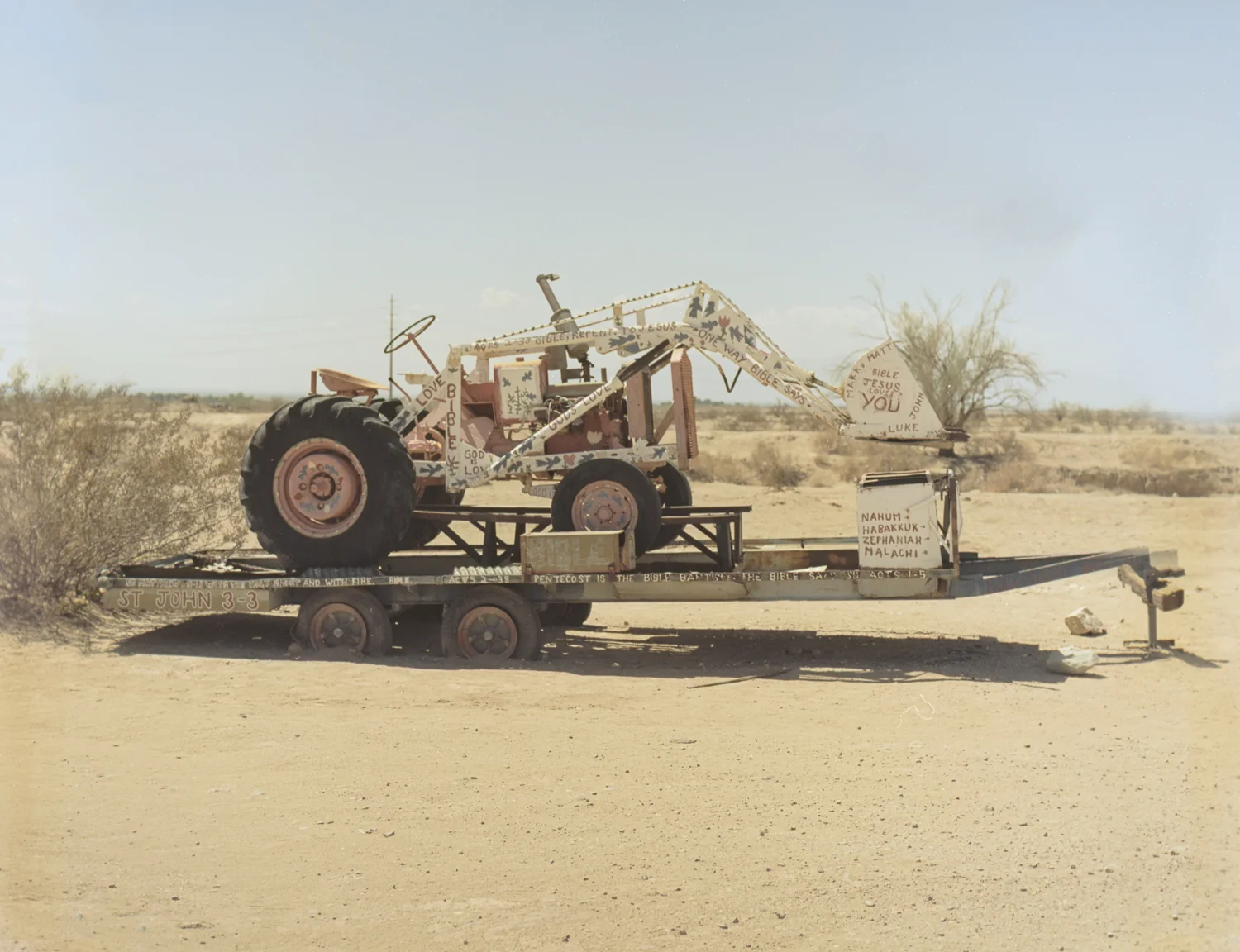 28 Aug 2016, Old Backhoe, Salvation Mountain, Niland, CA. Pentax 645, Ektar 100 @ 400, Developed (Unicolor) and Scanned by me.