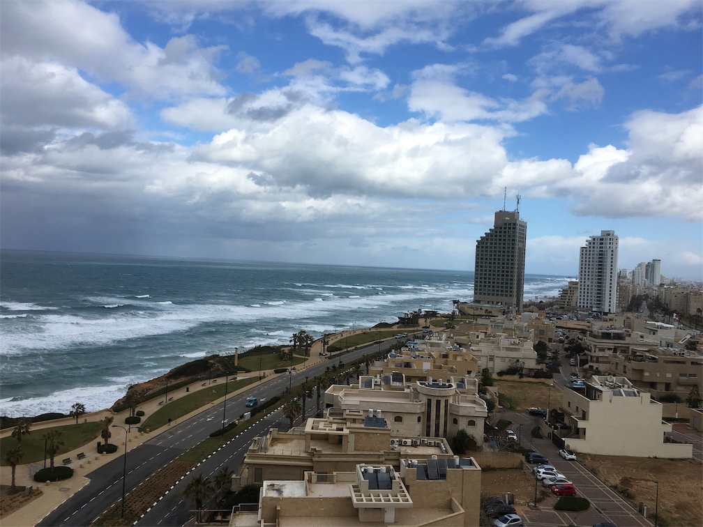 The Mediterranean Coast in Netanya (not terribly far from ancient Joppa)