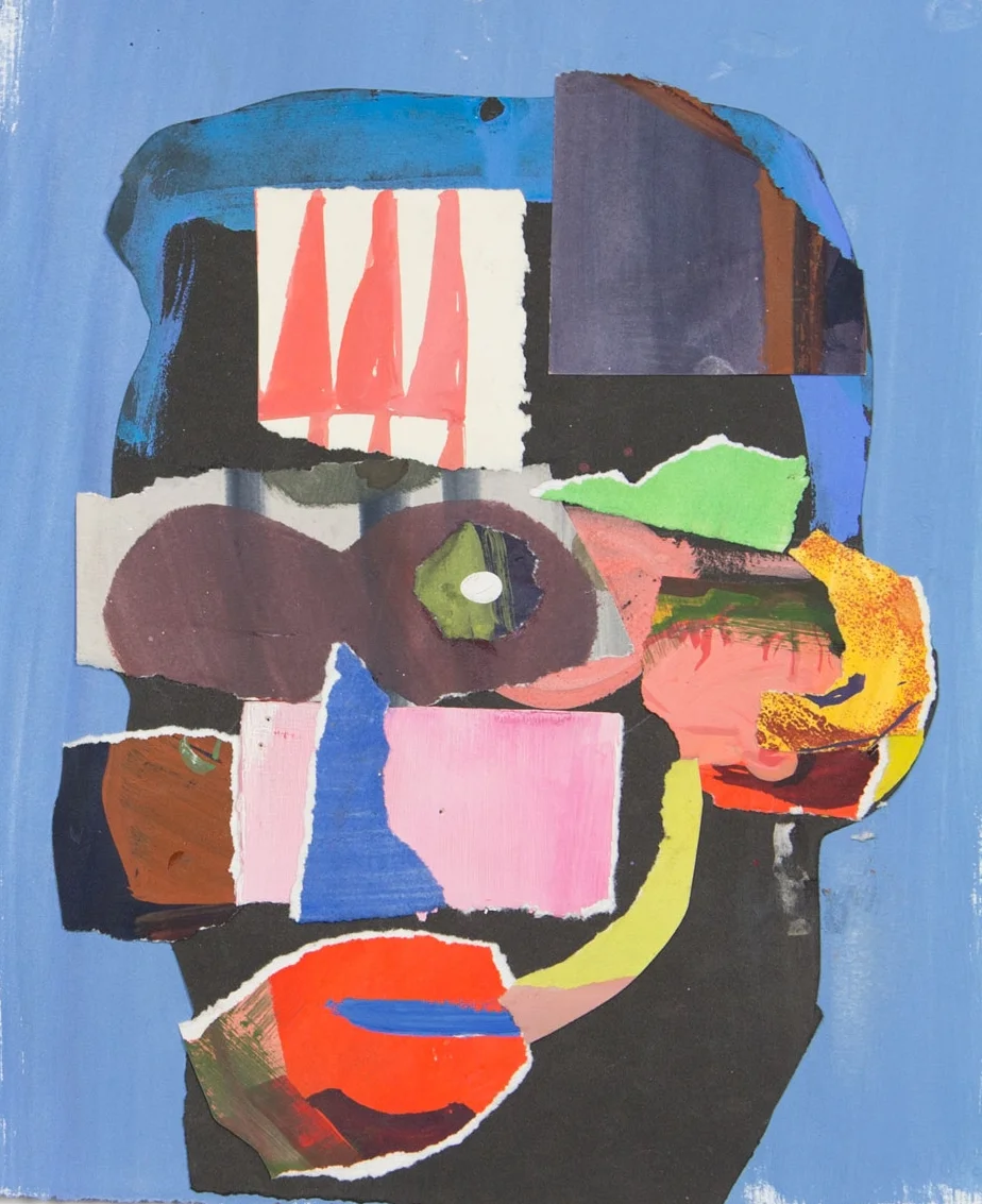 Man 2015 gouache, collage