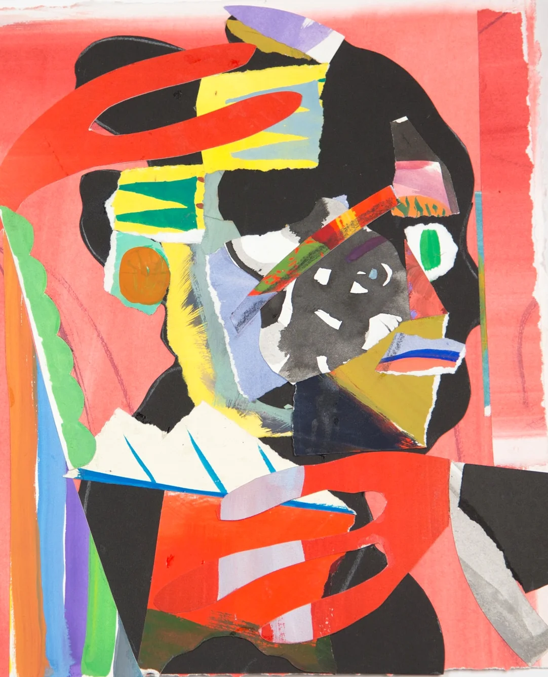 Woman in a Garden 2015 gouache, collage
