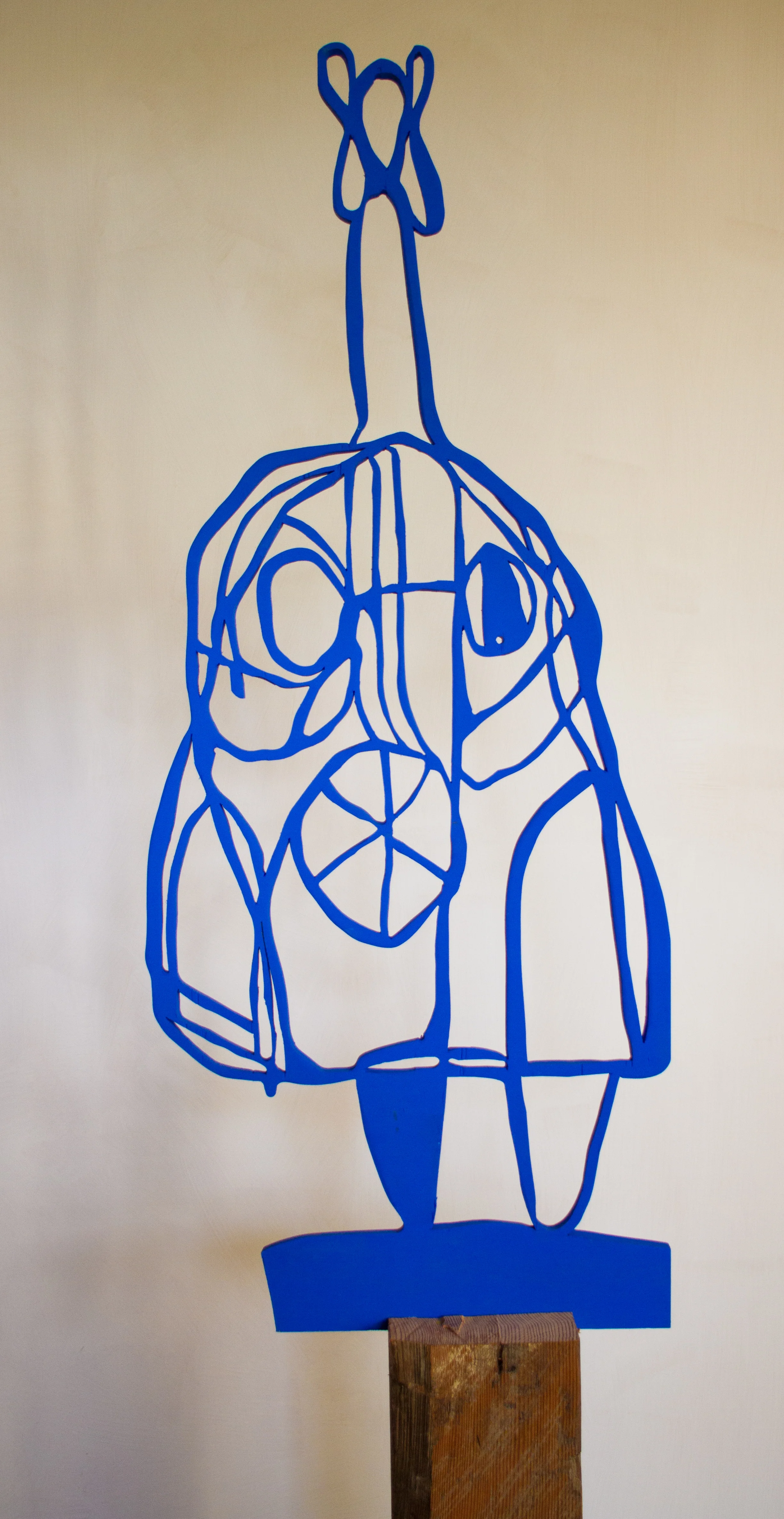 Blue Goddess 2017 birch plywood, flashe, fir