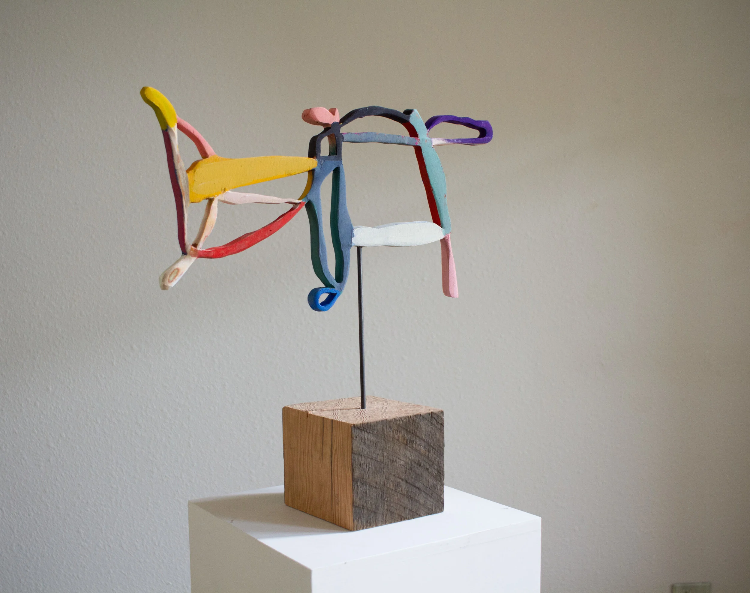 Abiquiu, Diamond Of My Heart (detail) 2017 birch plywood, flashe, steel, fir