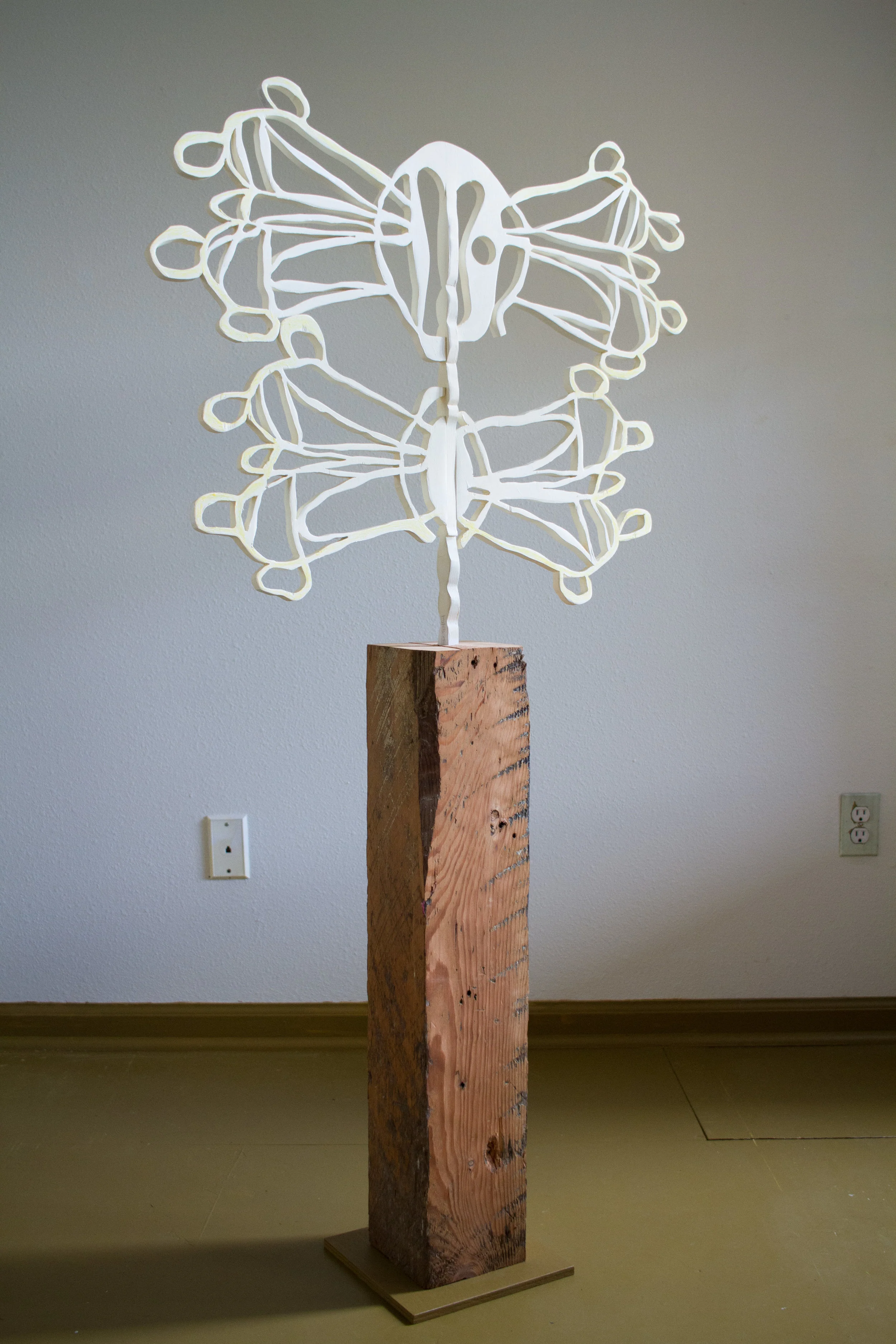 Lightning Bug 2017 birch plywood, flashe, colored pencil, fir