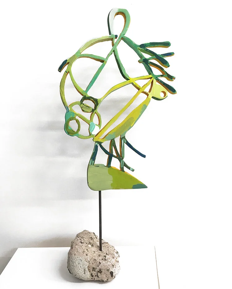 Beetle 2018 Birch plywood, Flashe, concrete, steel