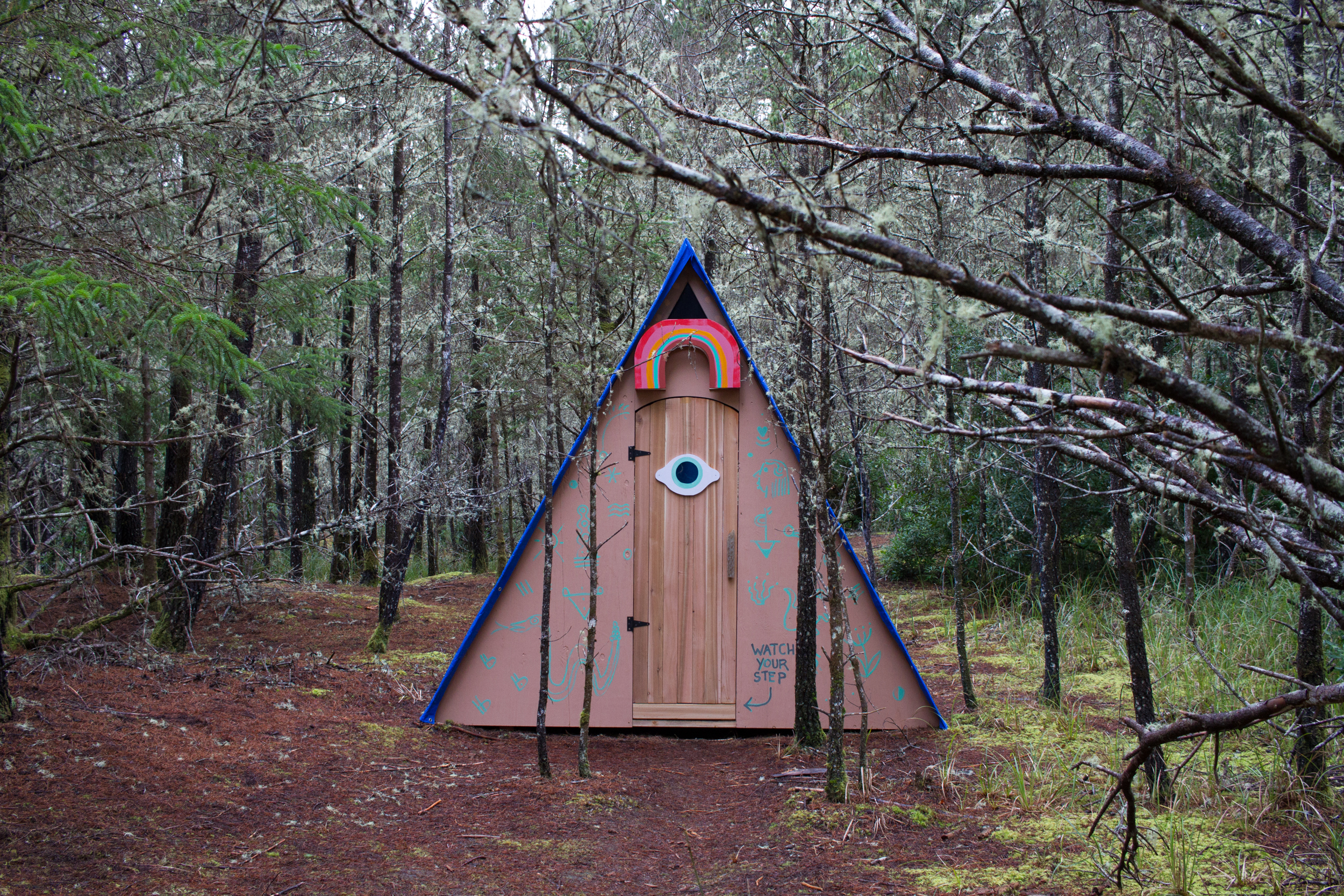  The Healing Machine was the first large-scale installation by EARTH BABIES (myself and Katie Bernstein) built for Spaceness 2018 in Seaview, WA. An “A” frame structure situated in the coastal pine forest was filled with chimes to be played by partic