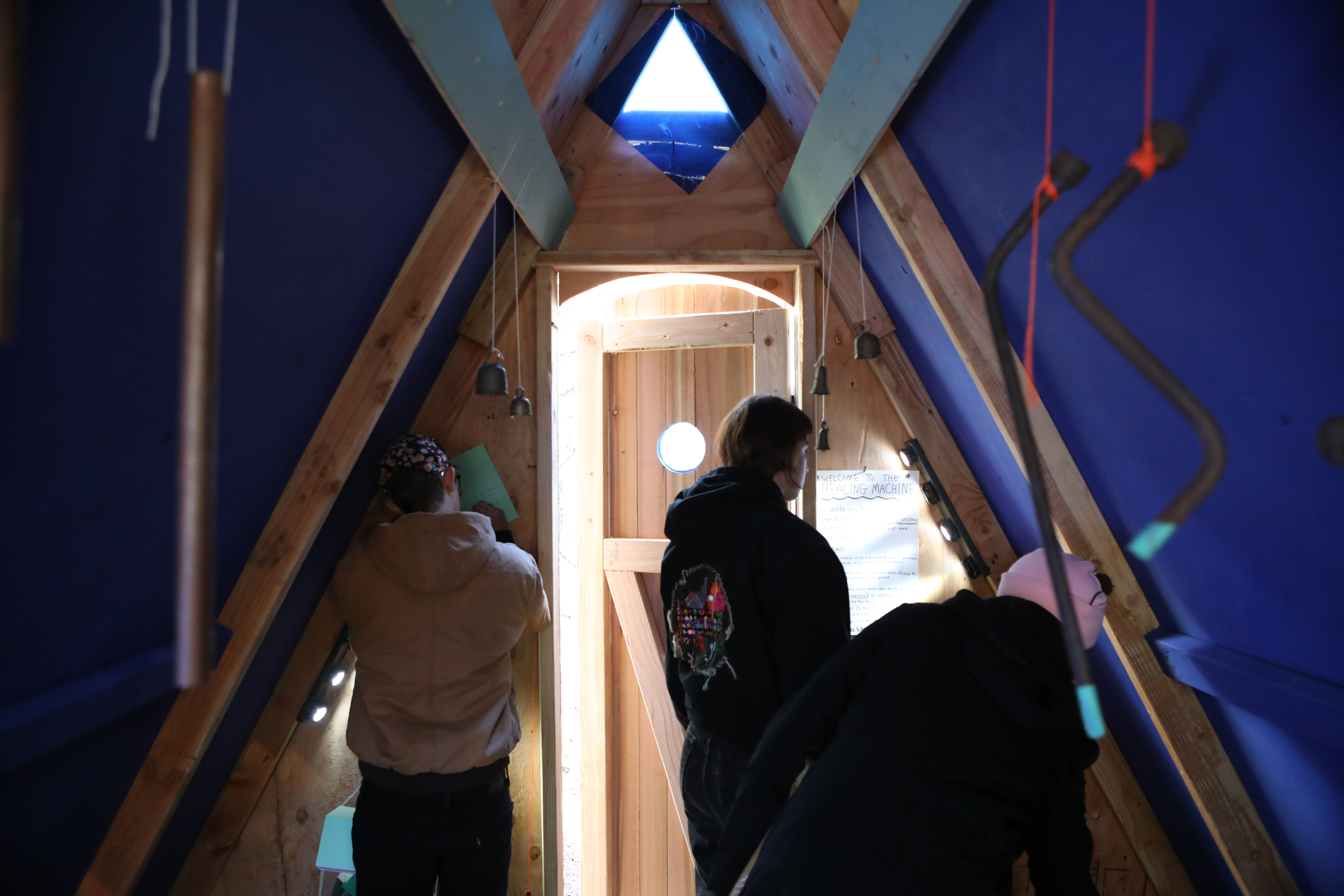  Participants playing the chimes. 