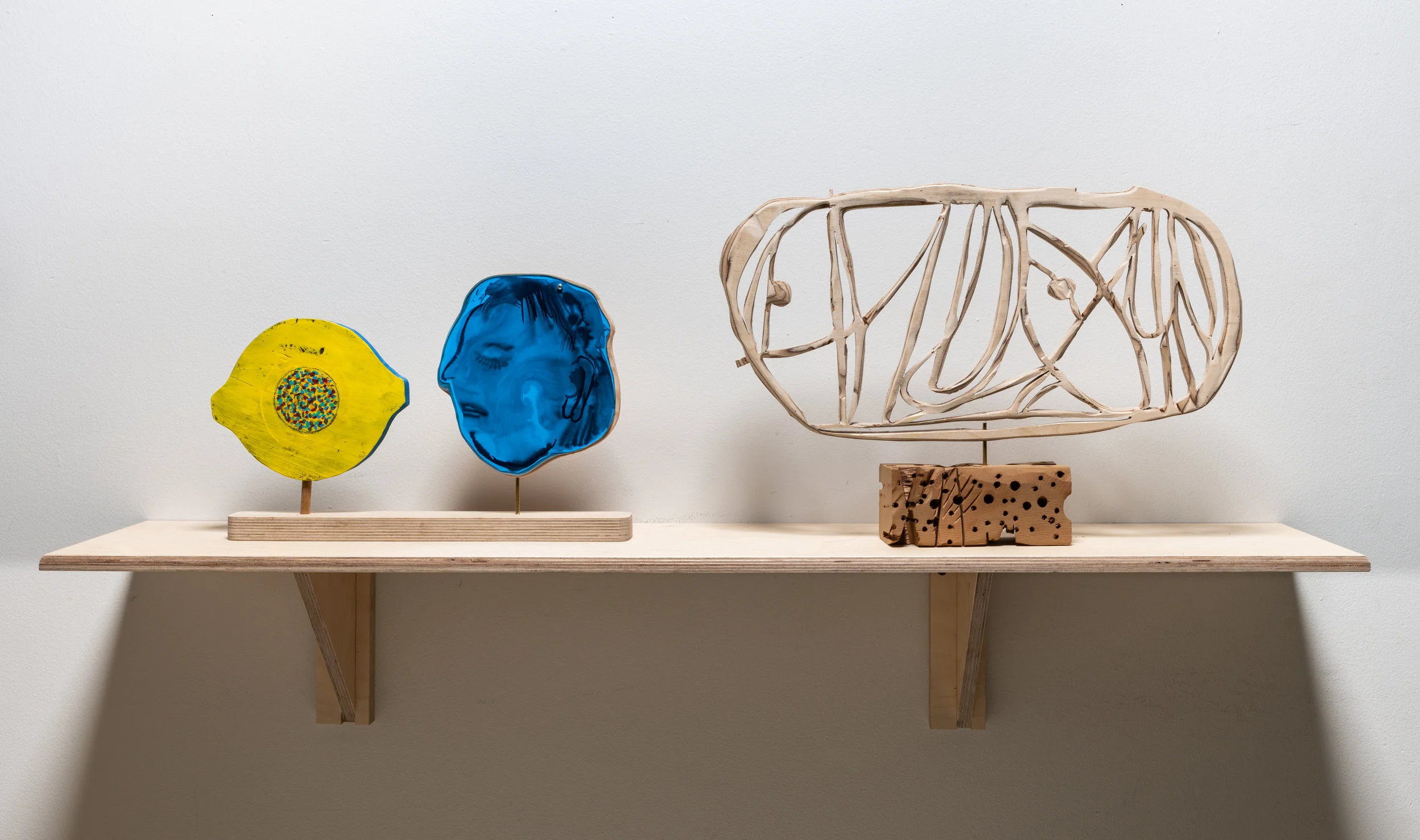 The Taste Of Lemon (L), Untitled (R) 2019 mixed media, dimensions variable