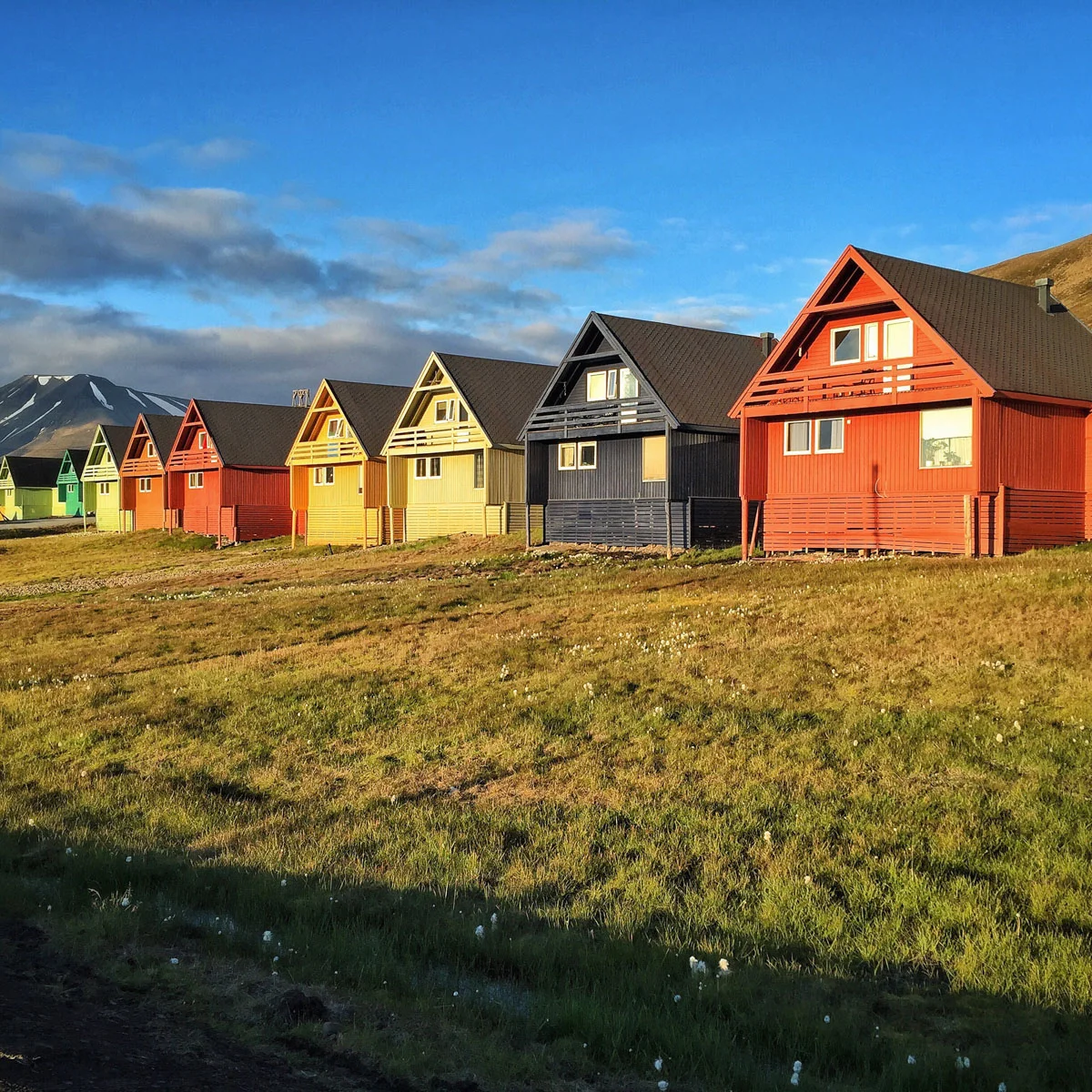 The colourful houses of Longyearbyen.