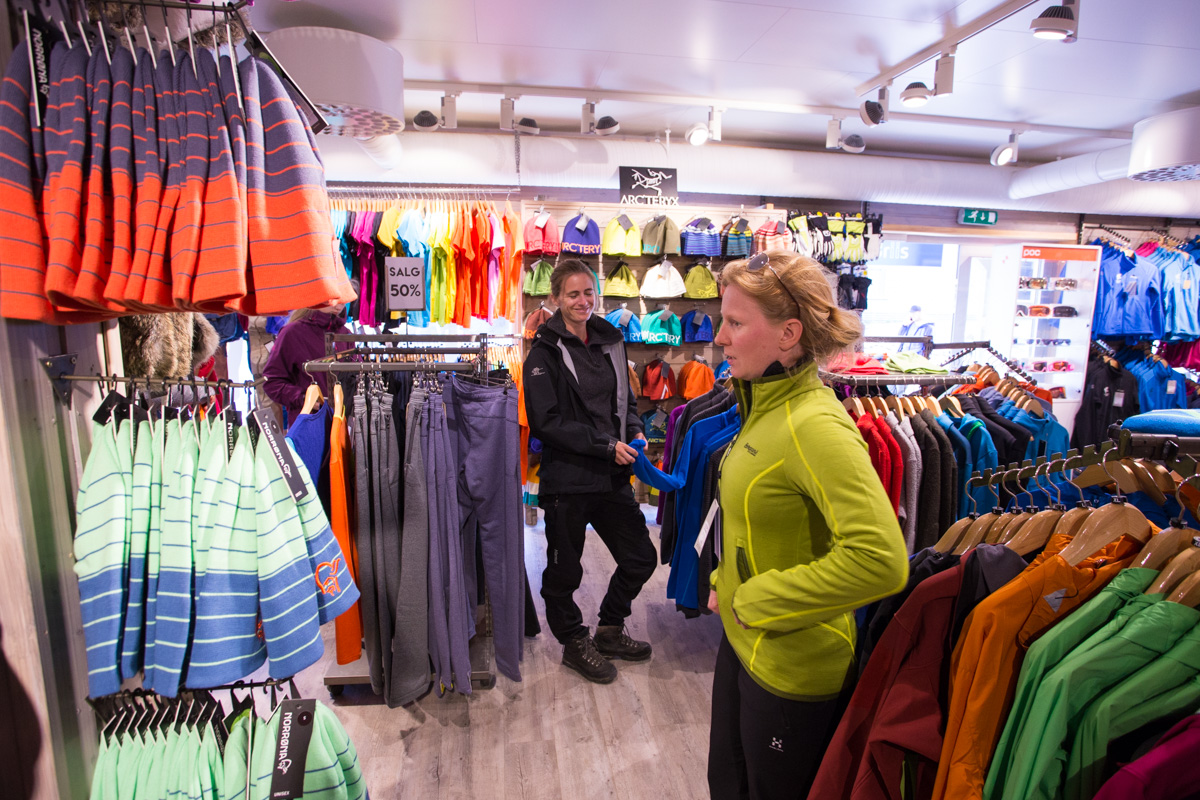 The shops in Longyearbyen sell only the best stuff. You don't have to worry about mistakenly buying a jacket with imitation Gore-Tex or other crap. All the top brands at reasonable prices with low tax.
