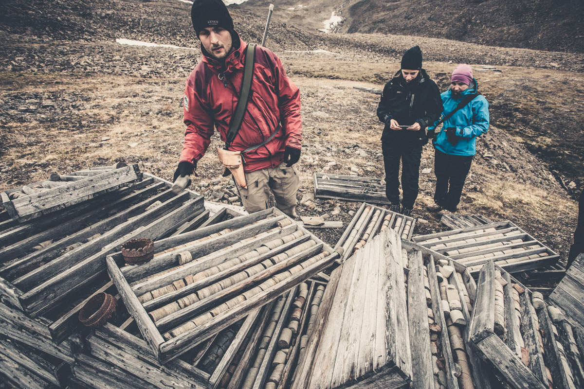 Discovering old core samples from the mining operations.