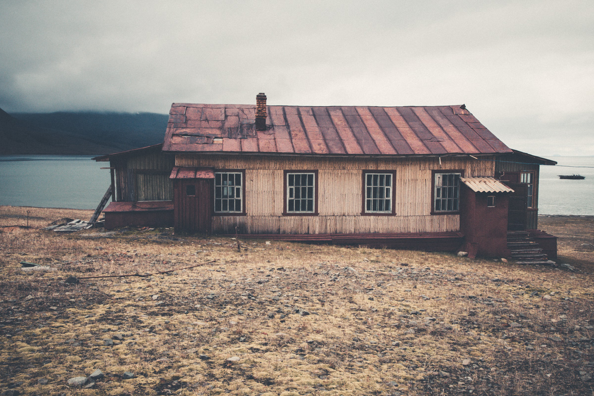 The deserted buildings of Coles Bay.