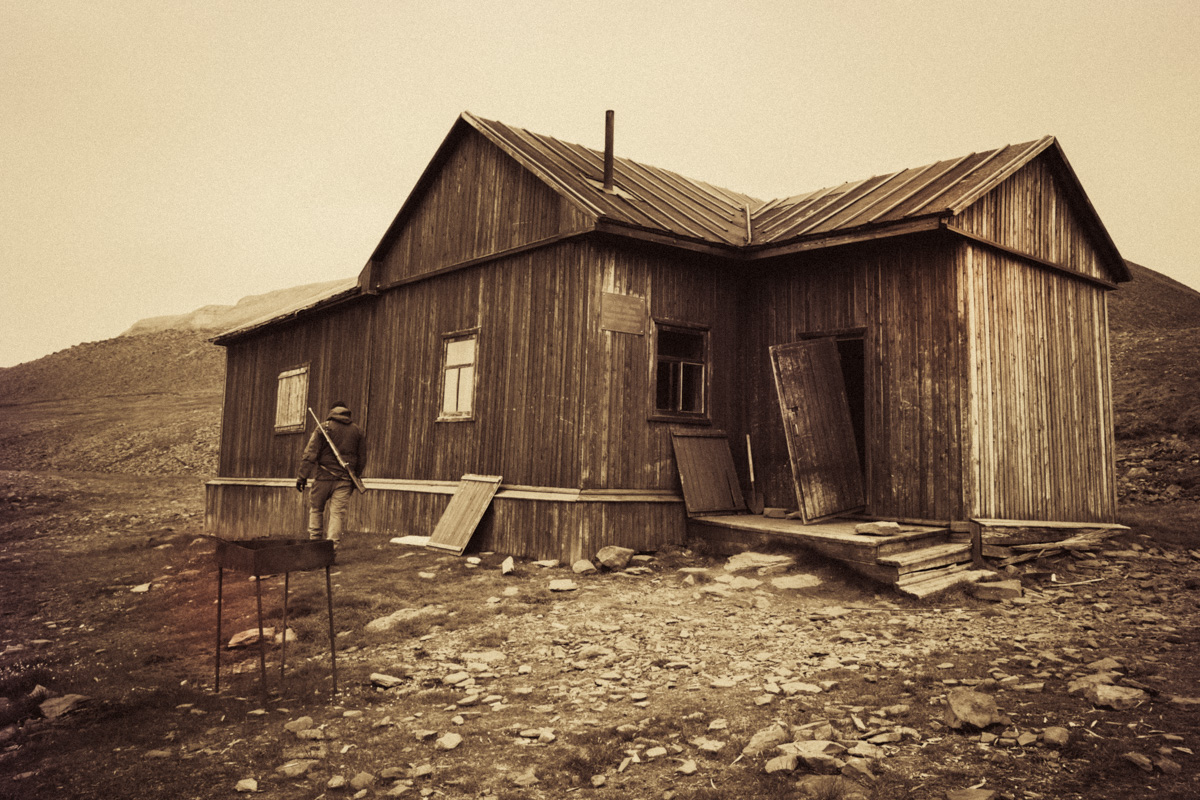 The Russian explorer's cabin.
