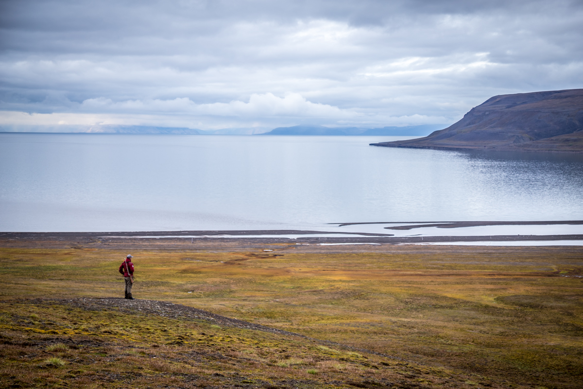 Searching for the ideal place to camp.