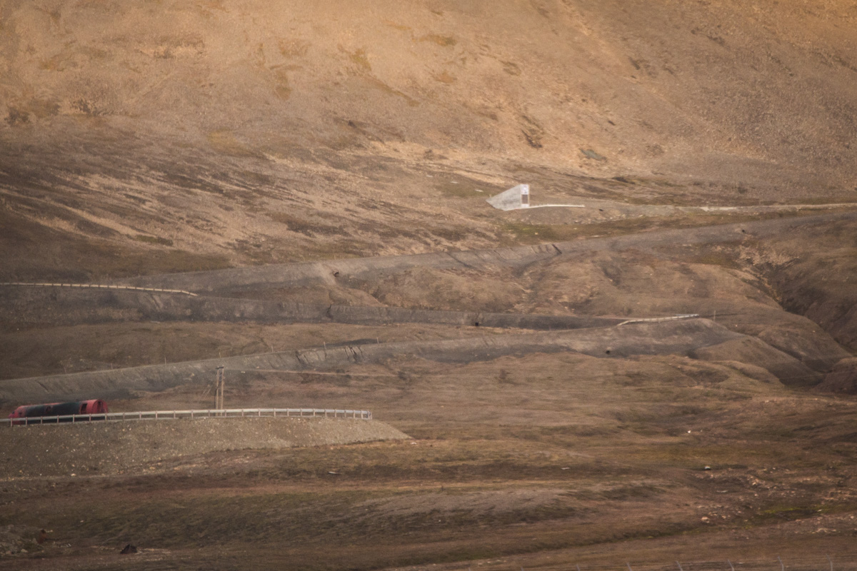 The Global Seed Vault, as seen from the runway.