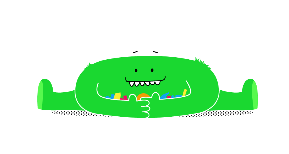 Sharing is a difficult concept to master when you're huge and green.