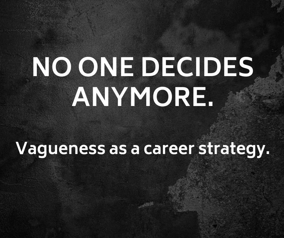 Vagheit statt Klarheit