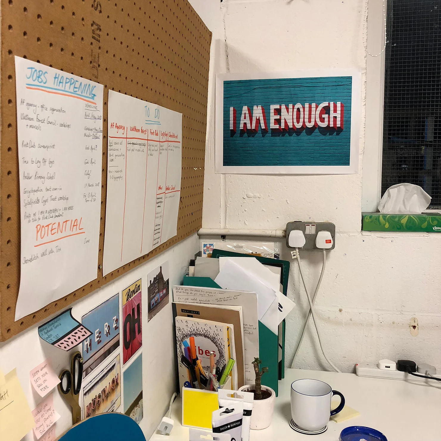 Naomi's well organised desk