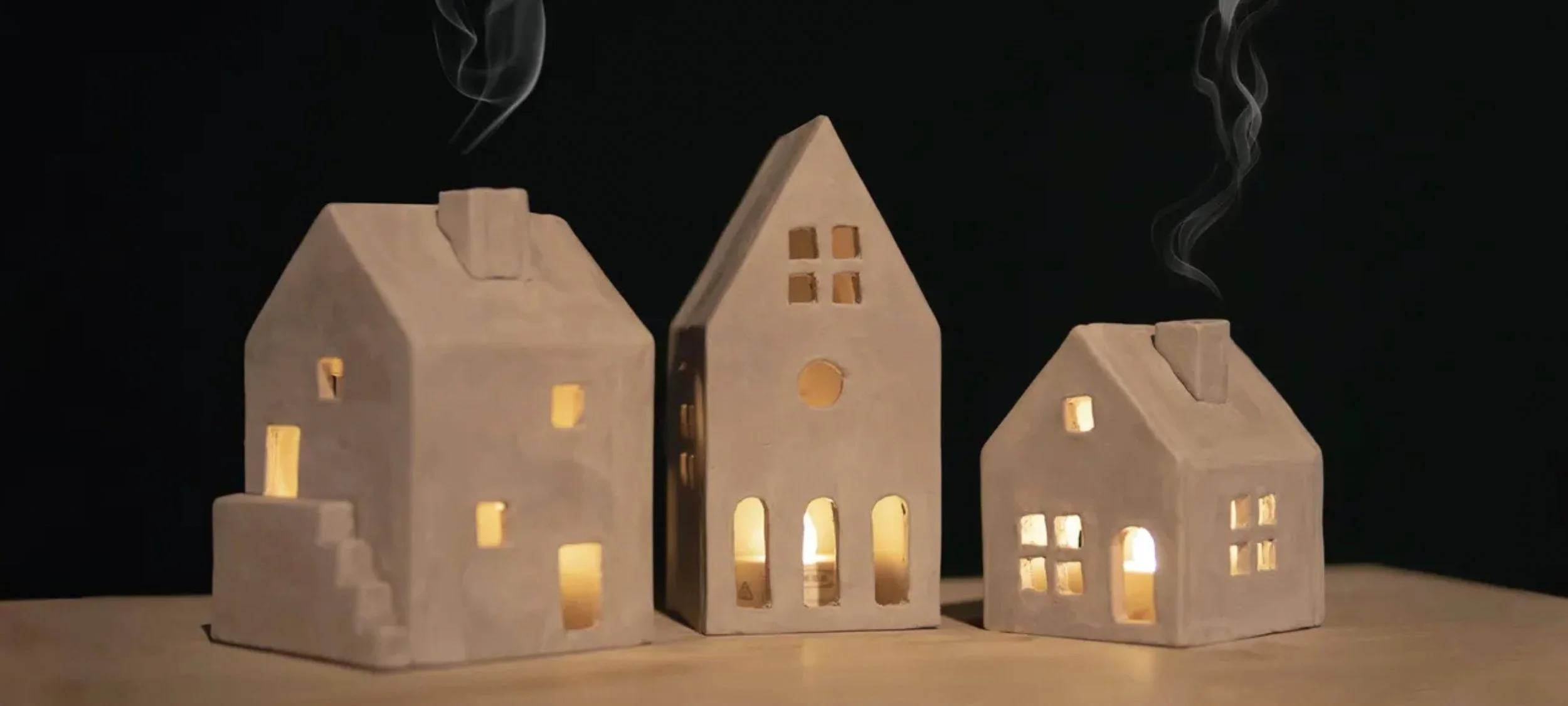 Handbuilt Ceramics: Make a Ceramic House Tealight Holder