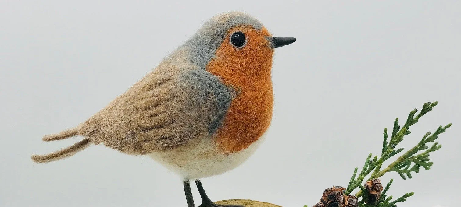 Christmas Robins Needle Felting 