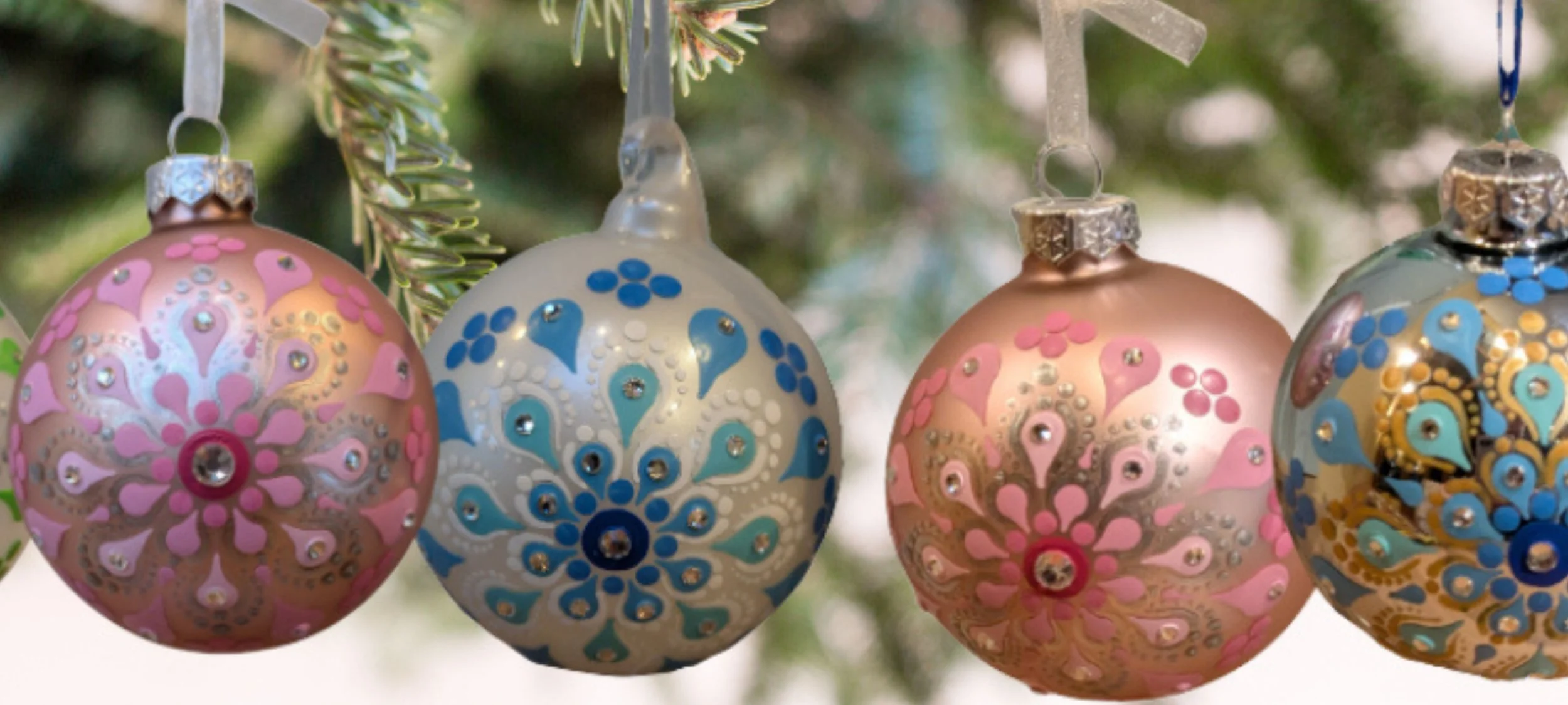 Christmas Bauble Mandala Painting