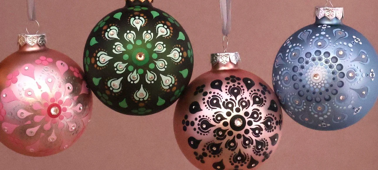 Christmas Bauble Mandala Painting