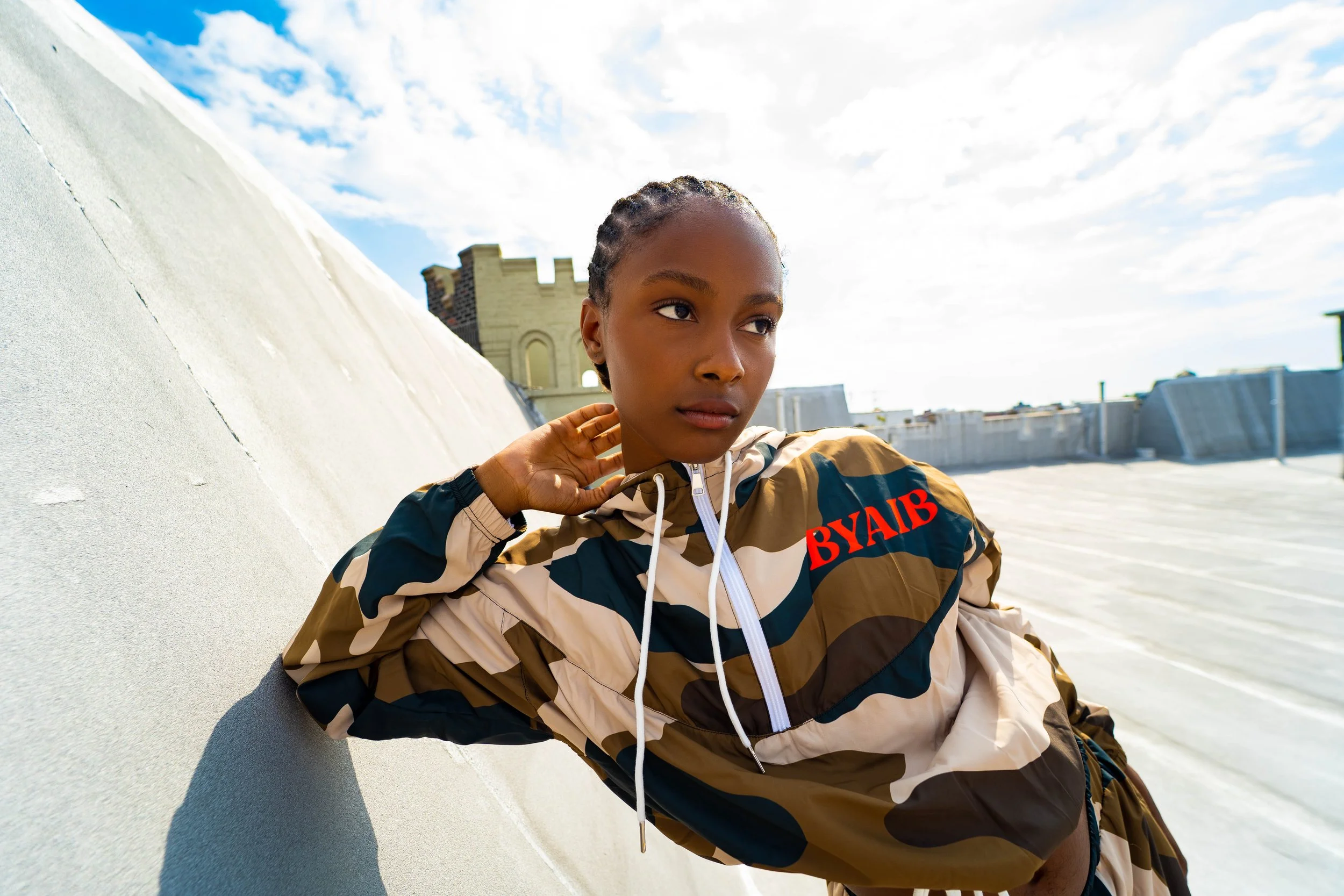 Camo Cropped Windbreaker