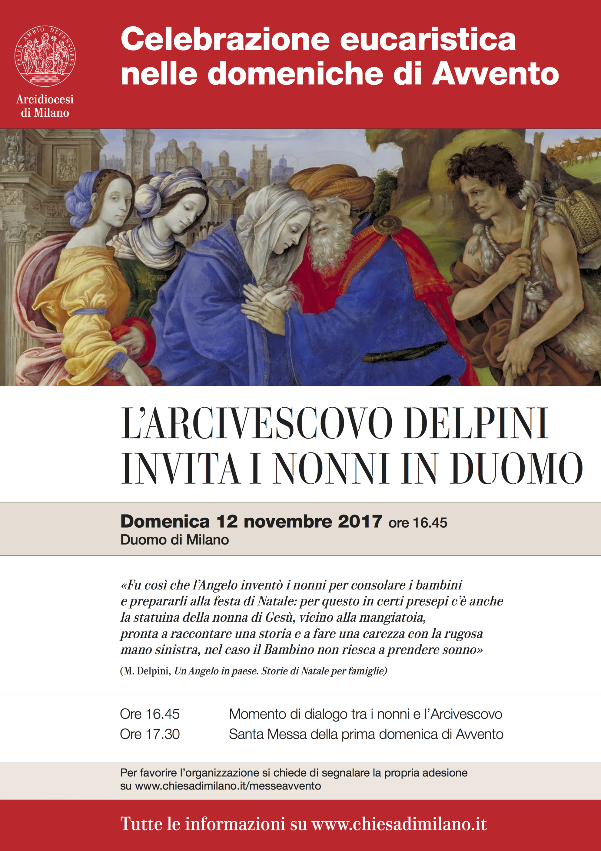 L’arcivescovo Delpini invita i nonni in Duomo