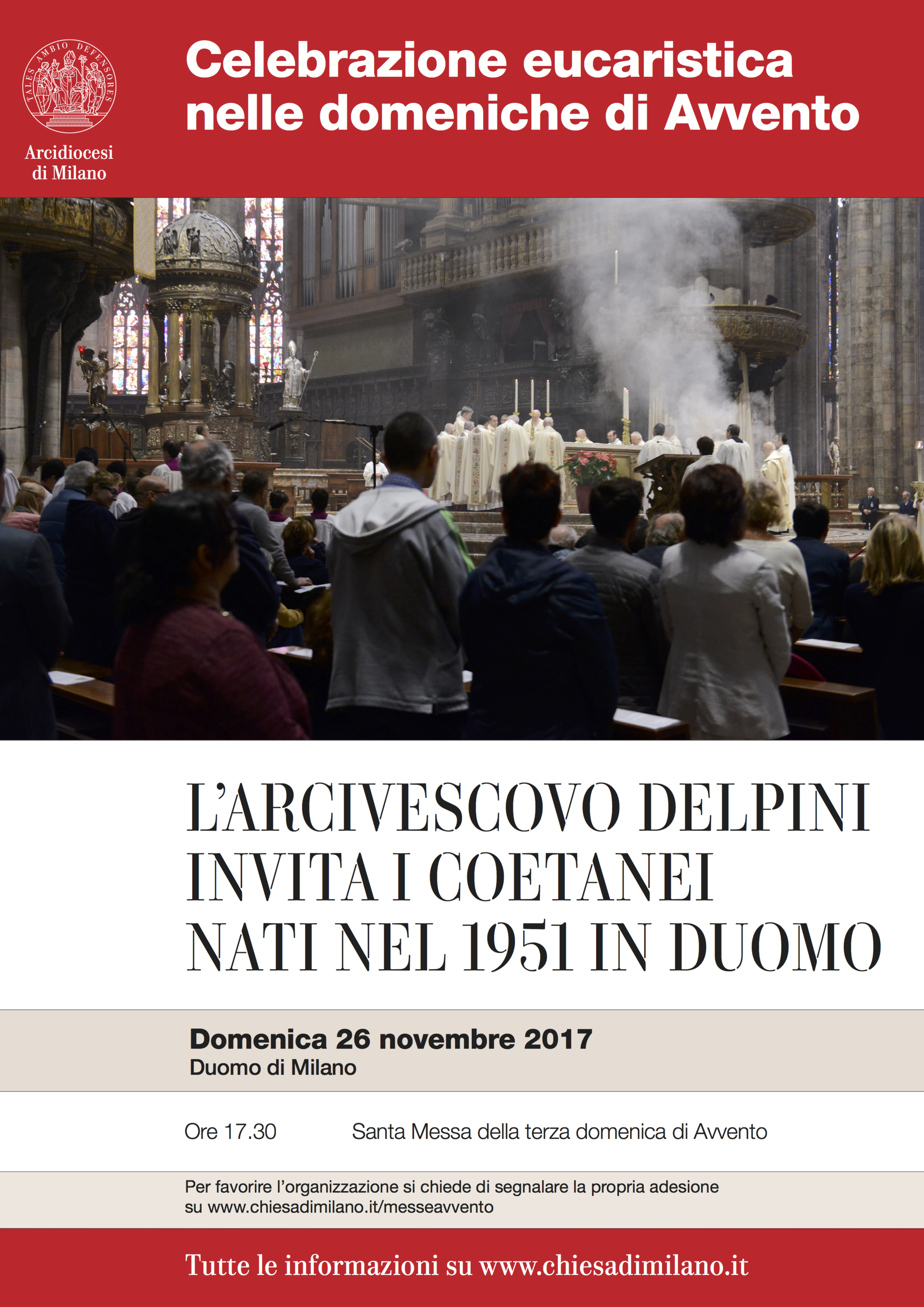 L’arcivescovo Delpini invita i coetanei nati nel 1951 in Duomo